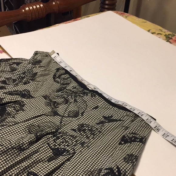 Talbots Petites Gingham Floral Butterfly Print Skirt Size 10 P - Picture 9 of 10